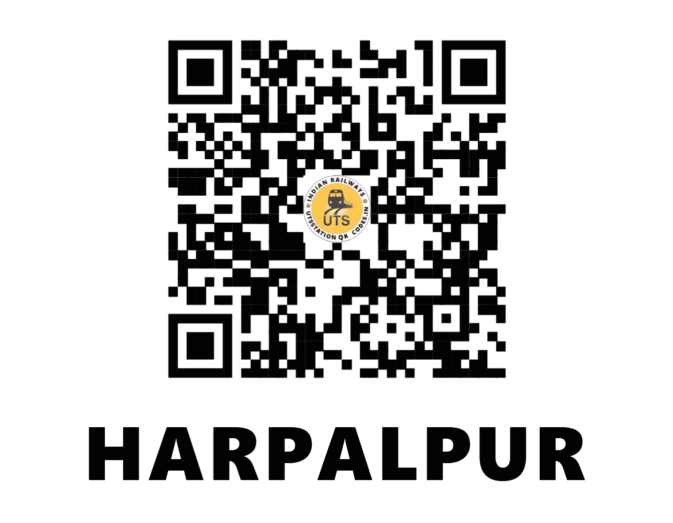 UTS QR Code for HARPALPUR - HPP (NC - MADHYA PRADESH)